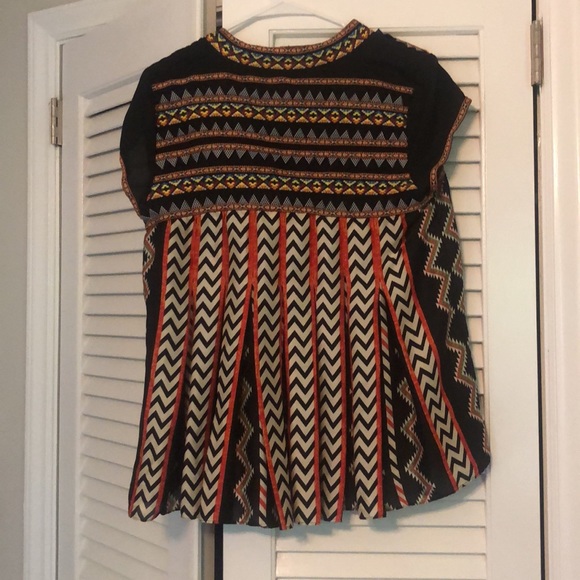 Anthropologie Multi Pattern Swing Top - Picture 3 of 6